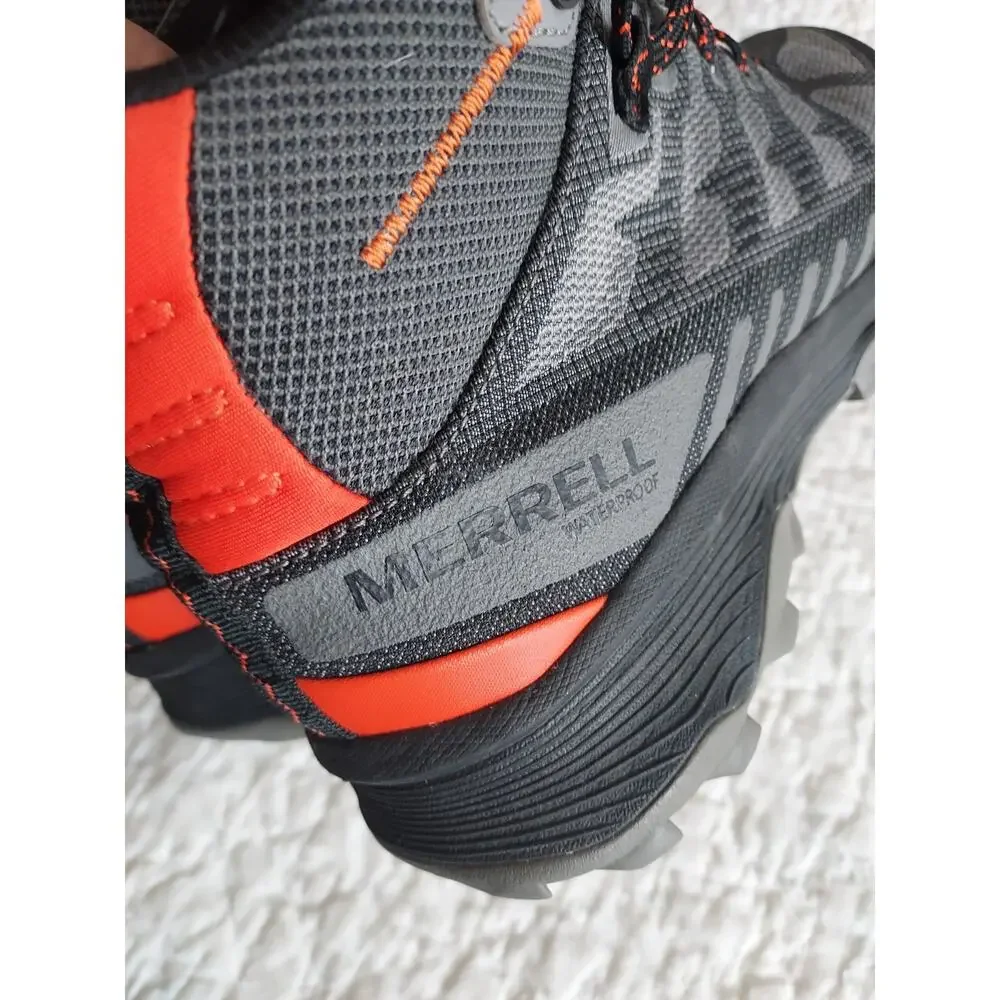 New Merrell Boots size 9 mens Speed Eco Gray and Orange Hiking NWOT